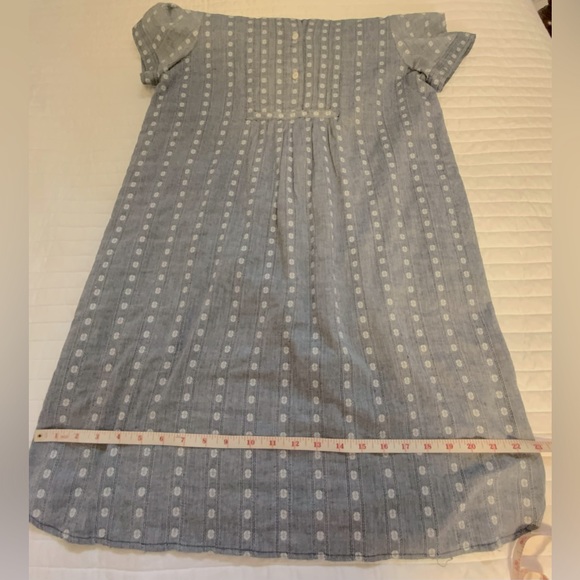 Max Studio Chambray Embroidered Collard Shirt Dress - Picture 6 of 12